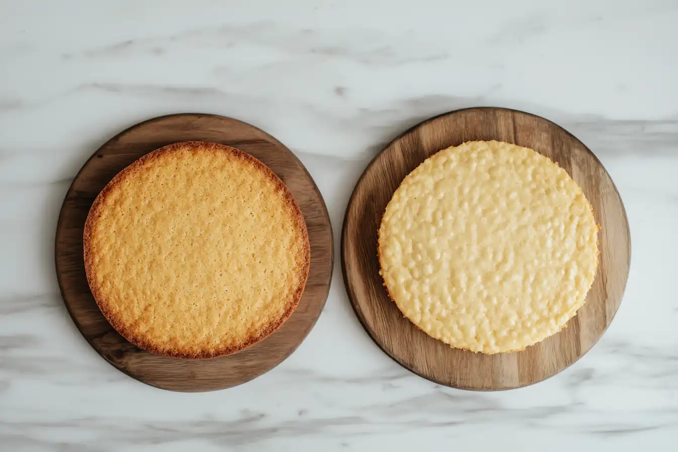 Cornbread and Southern cornbread comparison on wooden boards.