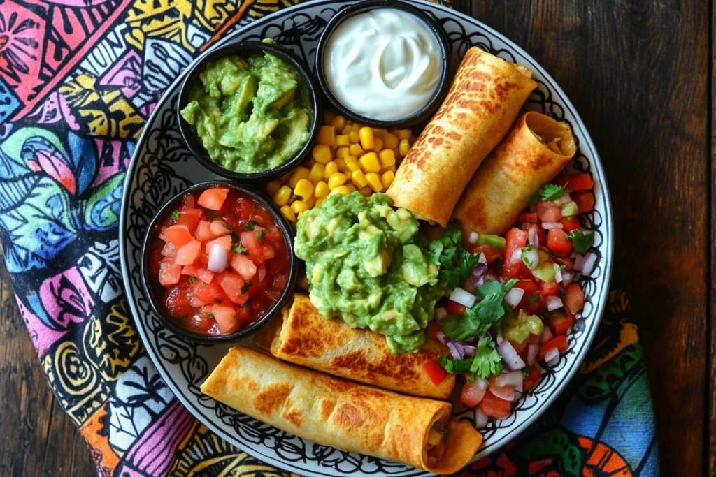 Are flautas better with corn or flour tortillas? Flautas served with toppings