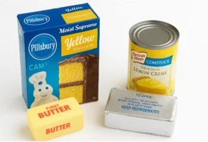 Lemon Cream Cheese Dump Cake ingredients